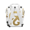 Fin A Go Gold Logo Diaper Backpack — Multifunctional Luxury Baby Bag