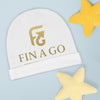 Baby Beanie – "Fin A Go" Gold Logo Newborn Cap