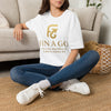 FINAGO Gold Logo T-Shirt — "Feeling Inspired, Always Going On" Graphic Tee