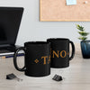Taíno Heritage Black Mug — 11oz & 15oz Ceramic Coffee Cup