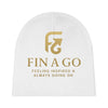 Baby Beanie – "Fin A Go" Gold Logo Newborn Cap