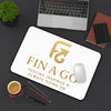 Desk Mat — FIN A GO Gold Logo Inspirational Office Desk Pad
