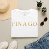 FIN A GO Gold Lettering T-Shirt — Minimalist Casual Graphic Tee