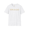 FIN A GO Gold Lettering T-Shirt — Minimalist Casual Graphic Tee