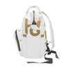 Fin A Go Gold Logo Diaper Backpack — Multifunctional Luxury Baby Bag
