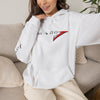 Racing Stripe Hoodie — Red Chevron Graphic Pullover
