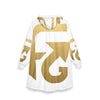 Fin Ago Gold Logo Hooded Blanket – Oversized Cozy Wearable Blanket with 'Fin Ago' Text