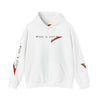 Racing Stripe Hoodie — Red Chevron Graphic Pullover