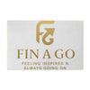 Washable Rug — FINA GO Gold Logo Welcome Mat (Feeling Inspired n Always Going On)