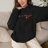 Racing Stripe Hoodie — Red Chevron Graphic Pullover