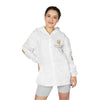 Gold Logo Windbreaker Jacket — FINA GO Monogram Full-Zip Hooded Windbreaker